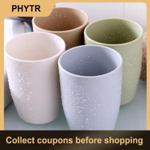 【PHYTR】 Bathroom Tumblers Plastic Mouthwash Cup Coffee Tea Water Mug Home Travel Simple Solid Color Toothbrush Holder Drinkware Cup