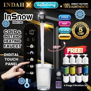 Aqualiving INSNOW Hot & Cold Digital Water Tap Purifier | Tankless | Instant Heating and Cooling | Aqualiving 4-Stage HALAL JAKIM Water Filter