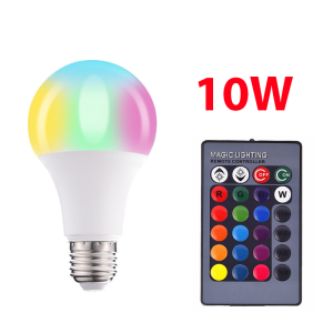 Bóng Đèn LED RGB 10W (Chuôi đèn: E27) - Có Remote Điều Khiển Có Thể Điều Chỉnh Độ Sáng & Đổi Màu