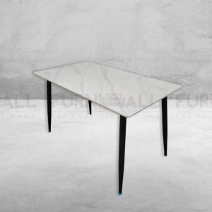 Furnimall Luxury Sintered Stone Dining Set Dining Table+Butterfly Chair Set Meja Makan Ceramic岩板餐桌