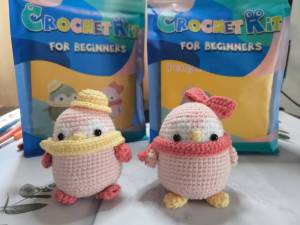 DIY  ชุดถักตุ๊กตาเพนกวิน คละสี พร้อมคลิปวิดิโอสอนถัก #โครเชต์ #crochet#DIY