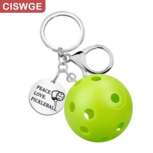 [COD] CISWGE SPORTS 2024 New Pickleball Bag Tag Key Holder Car Key Chain Pendant Pickleball Keyring For Party Hoilday Handbag Wallets Birthday Gifts