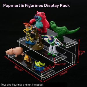 [SG Stock] Popmart Display Box Transparent Stackable Molly Blind Box DustProof Acrylic Doll Display Rack