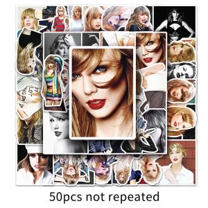 50 cái Sao Ca sĩ Taylor Swift Sticker DIY thời trang nhãn dán Đề-can cho máy tính xách tay hành lý đồ chơi trang trí ô tô