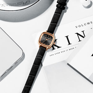 SUNLIFEX Jam Tangan Wanita Square Dial Retro Vintage Wanita Jam Tangan Cewek Free Box 8003