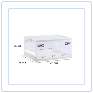 【COZYCASA】Heighten Plastic foldable stackable Organizer two side door open Extra big storage box faster delivery