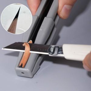 BAIXL Drawing Line Plastic 4-Sided Makeup Tool Multi-shaped Insert Slot Eyebrow Sharpening Slot Pencil Flattening Tool Eyebrow Pencil Sharpener Base Makeup Profiler