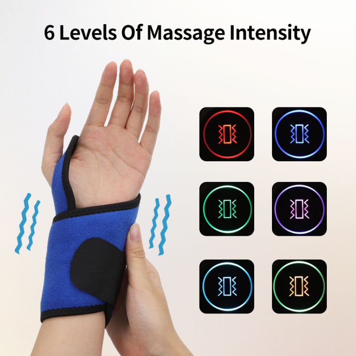 Electric Infrared Heating Wrist Brace 6speed Hand Massager Hot