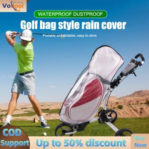 PVC Golf Bag Cover Waterproof Rainproof Golf Equipment Protector for Outdoor Golfers Lightweight and Durable Design