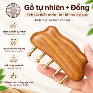 Dụng Cụ Massage Đồng Thau Nguyên Chất Dụng Cụ Diện Chẩn Cạo Gió Massage Mặt Cổ Vai Gáy | Mỹ Nghệ Phương Chi