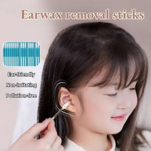24PCS Sticky Earwax Remover Stick Silicone Disposable Ear Swab Wax Removal Tool for Olders Adult Kid