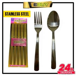 100% Stainless Steel Sudu Makan Keluli Tahan Karat Garpu & Keluli Tahan Dinner FORK & Stainless Steel Dinner SPOON