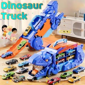 Deformed Dinosaur Swallowing Truck Toy Transformed 4/12 Die-cast Racing Car Variante Transport Car