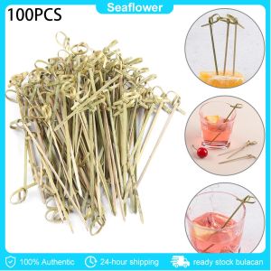 100Pcs Bamboo Knot Skewers Cocktail Picks For Cocktail Party Snacks Disposable Fruit Barbecue Stick