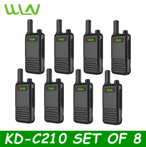 WLN KD-C210 KD-C1 Upgraded UHF 400-470MHz Two Way Walkie Talkie Radio with One- Click Code Breaking 2W-SET OF 8