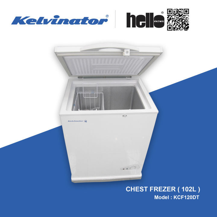 Kelvinator Chest Freezer KCF120DT ( 102 Litres ) Lazada