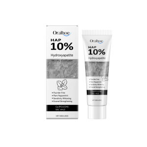 Oralhoe ยาสีฟันฟื้นฟูฟันขาว HAP 10% Hydroxyapatite Toothpaste ยาสีฟันป้องกันกลิ่นปาก ลมหายใจสดชื่น ขจัดคราบฟัน ขจัดหินปูน ลดกลิ่นปาก ลดหินปูนและฟันเหลือง ช่วยให้ฟันขาวขึ้นแบบธรรมชาติ ยาสีฟันฟันขาว ยาสีฟันไวท์เทนนิ่ง