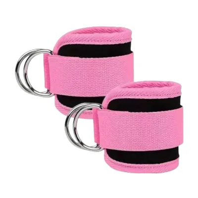 THISEE Double D-Ring Cable Ankle Straps Adjustable Strength Training Brace Support Portable Safety Abductors Ankle Cuffs Gym Workouts