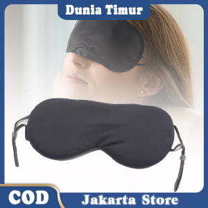 2 Sisi Masker Mata Tidur Warm & Cool Breathable Ice Silk / Eye Mask Lembut Berkualitas