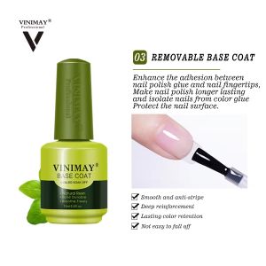 VINIMAY -15ml Function Base Top Coat Soak Off UV Gel Nail Polish For Nail Care Polish