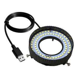 MAOMEI STUDIO Đèn LED trắng Đèn LED cho kính hiển vi Độ sáng có thể điều chỉnh Cấp nguồn qua USB Đèn vòng cho kính hiển vi Ánh sáng bổ sung Ánh sáng dưới đáy Đèn kính hiển vi Kính hiển vi sinh học