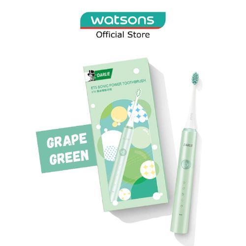 DARLIE ET5 Sonic Power Rechargeable Electric Toothbrush Grape Green Color (5 Superior Cleaning Modes) 1s