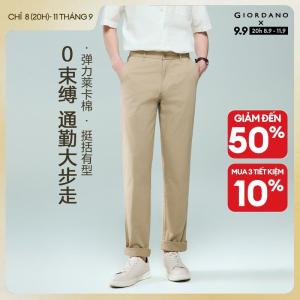GIORDANO Men Casual Pants Regular Fit Casual Pants Elastic Casual Pants Woven Fabric Item No. 13115008 High Quality Comfortab...