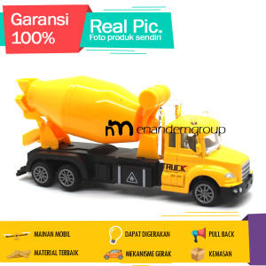 Diecast Miniatur Mainan Mobil Besi Truk Molen Semen Excavator Beko