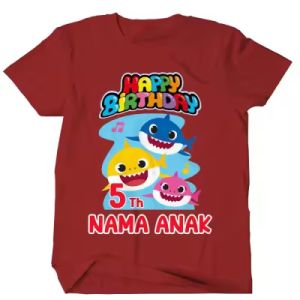 BAJU HAPPY BIRTHDAY FREE NAMA DAN ULANG TAHUN ANAK LAKI DAN CEWEK TERMURAH VIRAL