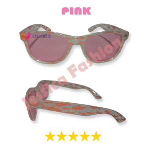 SUNGLASSES KIDS JELLY SHARK - Kacamata Gaya Keren Trandy Bentuk Kotak Warna Frame Jelly Bening Motif Shark Anti Silau UV Debu Cocok Untuk Anak Cewek Cowok - FREE CASE