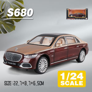LEO 1:24 Maybach S680 Metal Diecast โมเดล รถอัลลอยด์รถยนต์ของเล่นคอลเลกชันของขวัญสําหรับเด็กชายสาว ของเล่นเด็ก