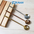 Sendok Aduk Kopi Teh Mixing Round Spoon Sendok Emas Stainless Gold. 