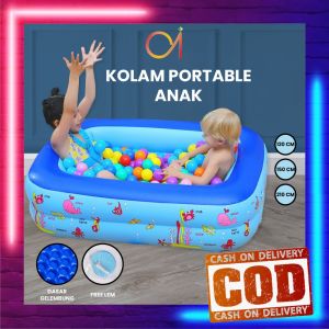 AI-M327 Kolam Renang Keluarga Baby Bathtub Kolam Mandi Bayi Swimming Pool / Mainan Anak Kolam Renang Karet Ocean Dasar Gelembung