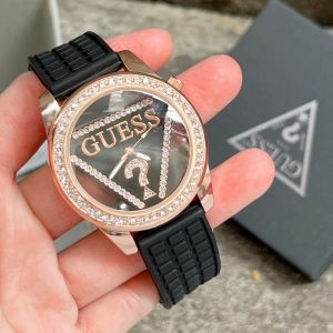 Watchhiend นาฬิกาข้อมือแฟชั่นผู้หญิง แบรนด์หรู เกรส ฝาหลังเป็นกระจก หน้าปัดขนาด 40 มม. สายเลทและสายยาง สวมใส่สบาย