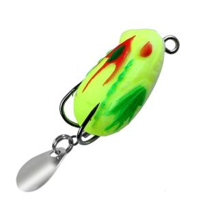 Simulated Soft Frogs Baits PVC Frogs Lures with Double Hook & Blade 3cm 3.2g Ray Frogs Crankbait Lures Fishing Baits