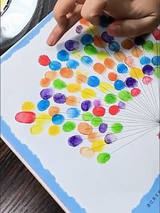 🎨 Kids 6 Color Paint Palette Washable Watercolor Paint Cake DIY Art & Craft Painting Set School Art Supplies Sponge Dauber Finger Painting l Acrylic Paint Brush Ink Pad Painting Animal Fruit Children Day Gifts