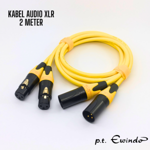 Terlaris Kabel Set Mixer Ke Power XLR Male XLR Female Kabel Kuning Canare/Sinar PT Ewindo 2 Meter Termurah