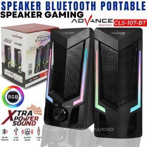 Gaming Speaker Advance CLS-107BT RGB Gaming Speaker Bluetooth Portable Super Bass - Salon Aktif / Speker Aktif / Salon Bluetooth / Speaker Aktif / Spiker Aktif ~TFA
