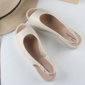 รองเท้าแตะผู้หญิง พื้นนุ่ม รองเท้าแตะปากปลา แฟชั่น ห้าสี จัดส่งจากประเทศไทย