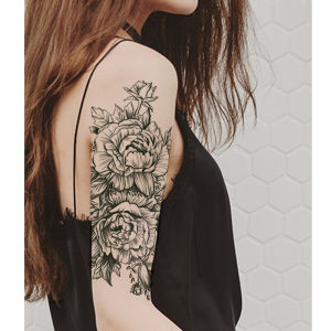 11.11 Flower arm tattoo sticker collarbone arm cleavage waist line tattoo sticker cross-border factory spot wholesale h261010