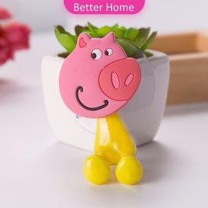 Better ที่แขวนแปรงสีฟัน สัตว์ตัวการ์ตูน ยึดผนังด้วยตัวดูด  Toothbrush holder with suction cup