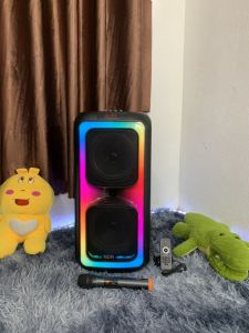 Loa kéo bass kép 20  loa partybox loabluetooth karaoke NDR-1097 bass kép 8ich công suất lớn tặng 1 mic không dây