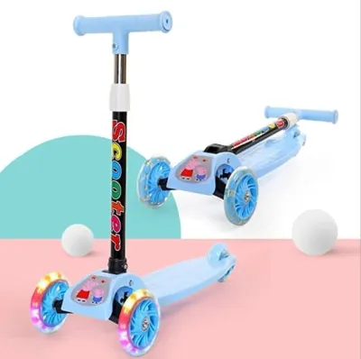 Scooter 3 Wheels Folding Foot Scooters LED Balance Bike Adjustable Height Skateboard Kick Scooter For Kids Sport Toy