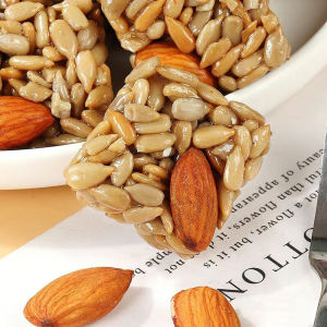 WooNut Crispy Sunflower Seed and Almond Snack Cookies Kids Gift Handmade