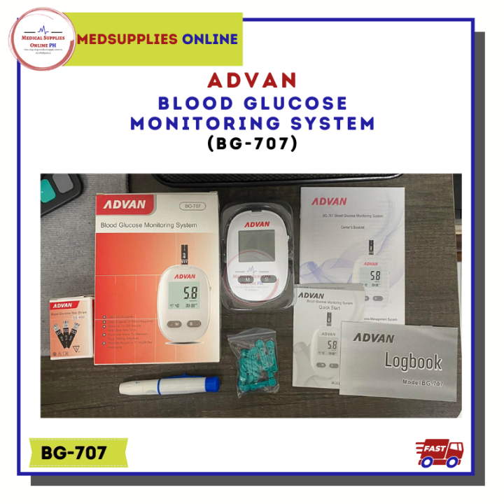 ADVAN Blood Glucose Monitoring System with 25 strips (BG707) Lazada PH