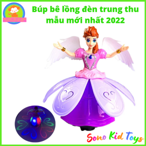 Full Hộp cao cấp - Đồ chơi cho bé Búp bê có nhạc và đèn tự động di chuyển - Búp bê lồng đèn trung thu có nhạc (Hộp đẹp)