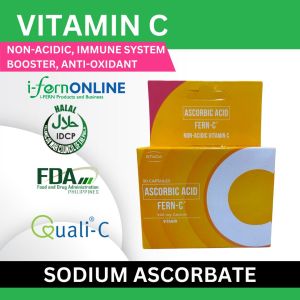 FERN-C 30 Capsules Ascorbic Acid (as Sodium Ascorbate) Non Acidic Vitamin C (568.18 mg)