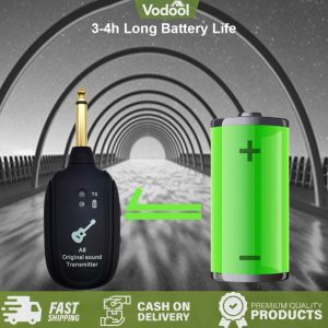 [VSC] A8 Guitar Pickup UHF Audio Transmitter Receiver Electric Guitar Wireless System