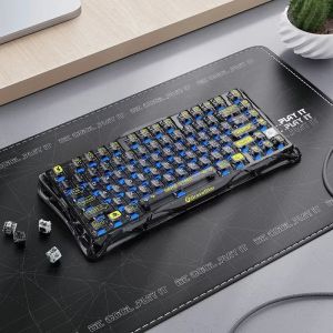 Bàn Phím Cơ Gravastar Mercury K1 Lite | Transparent Black 3 mode