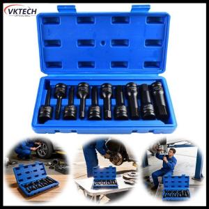 【Vktech】10Pcs 1/2In Hexagonal Drive Bits Kit Wear Resist Metric Power Nuts Drill Set For Repair Accessories【1-3 days Delivery】